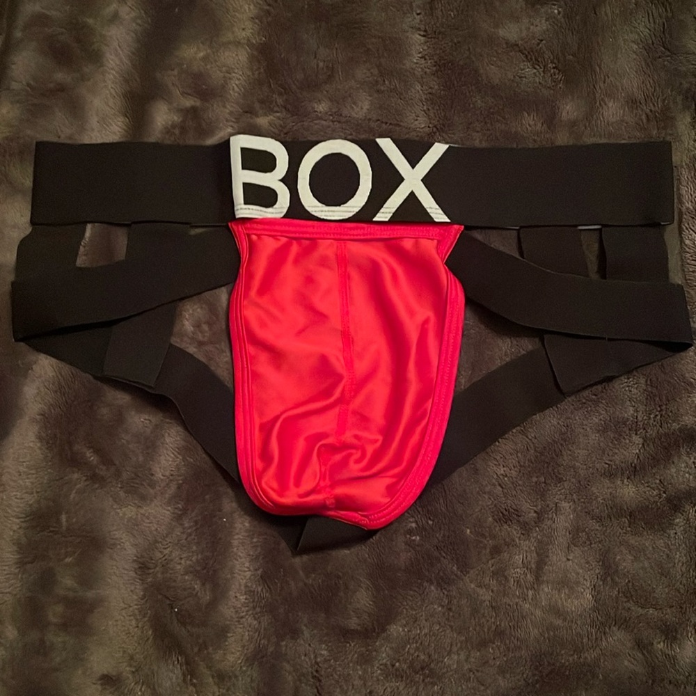 Box Menswear Red Suspender Jockstrap